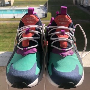 Air Max 270 React- Blue/fuchsia/teal- Youth sz 7